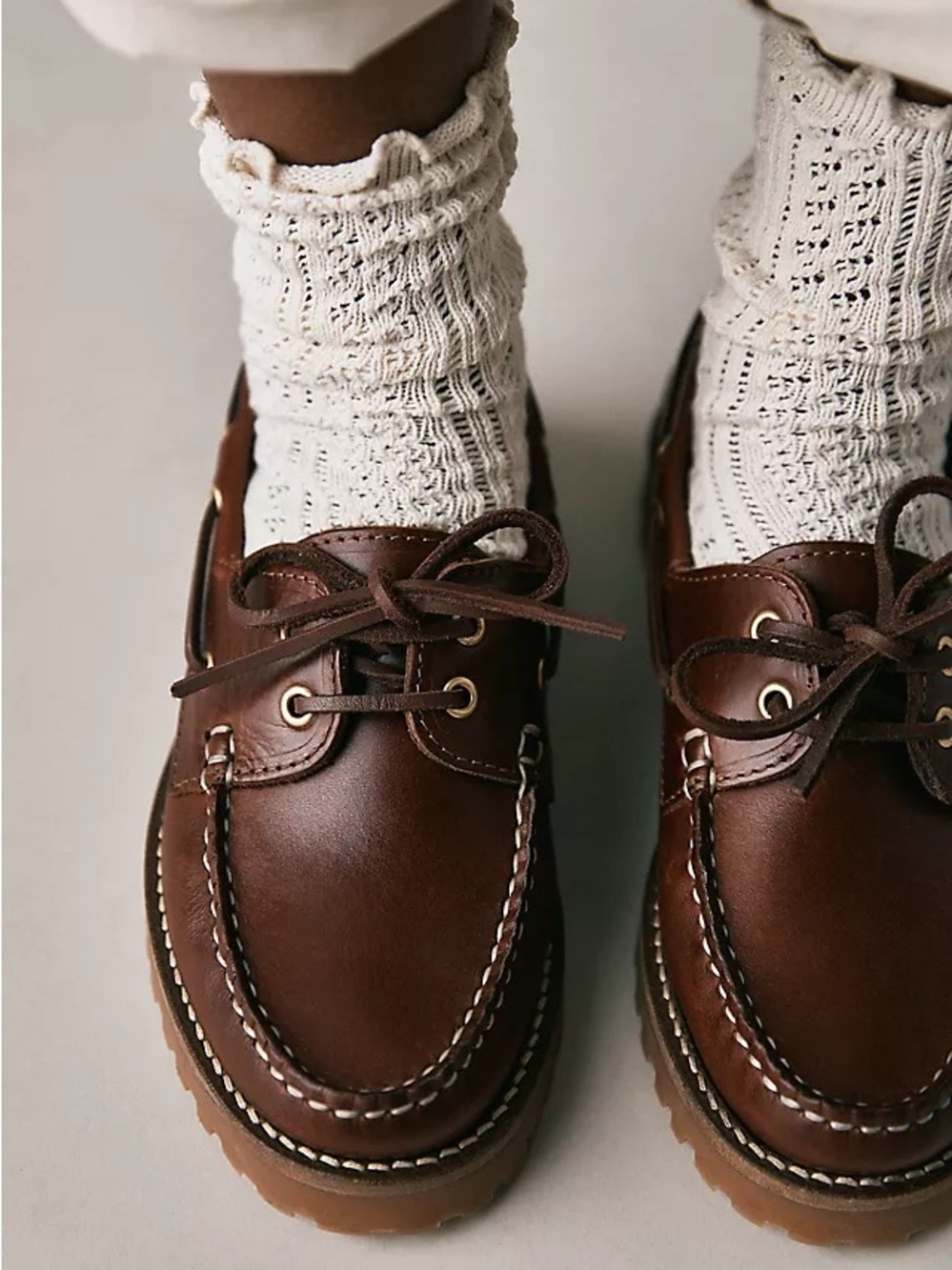 By Anthropologie Lug Boat Loafers 38 NWOB $198